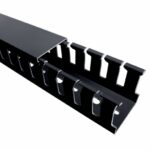 PVC Wiring Ducts Wide Slot - Black