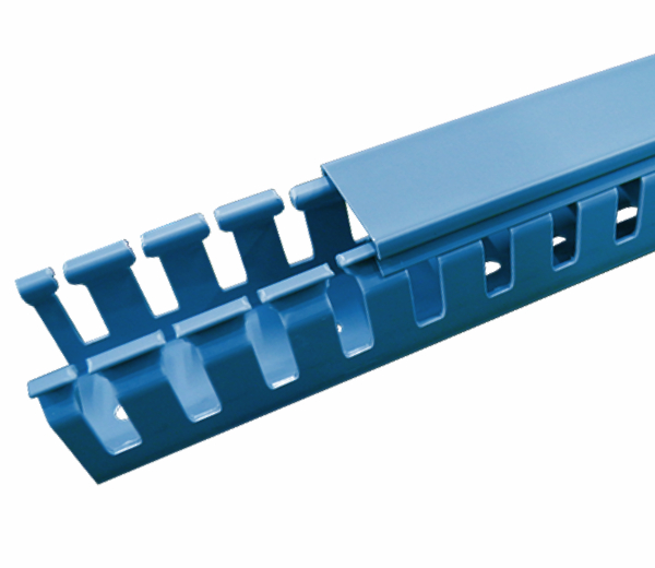 PVC Wiring Ducts Wide Slot - Blue