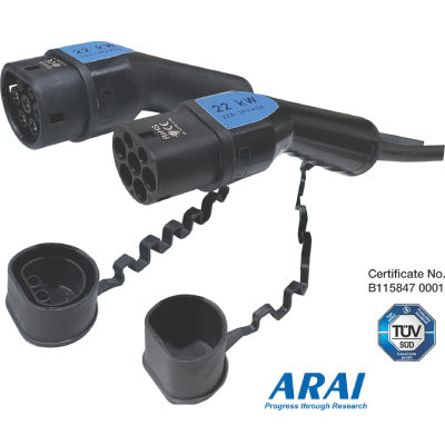 AC Type 2 Plug (EVSE) + Type2 Connector (EV) Combo